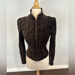 Elie Tahari Vintage Chocolate Brown Women’s Corset Jacket